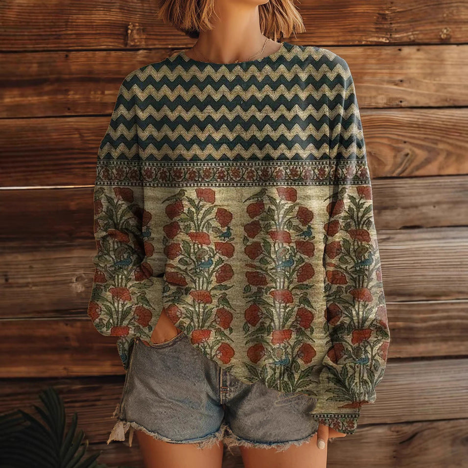 Sweat-shirt pour femmes avec design mandala créatif Chic und Stil