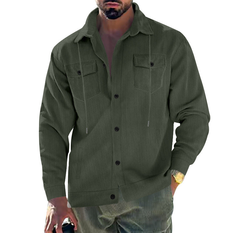 Veste en corduroy tendance pour hommes avec poches poitrine pratiques et design structuré Chic und Stil