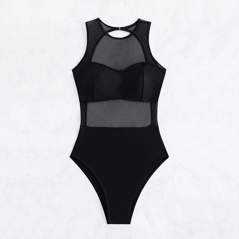 Maillot de bain sportif à encolure haute pour femmes Chic und Stil