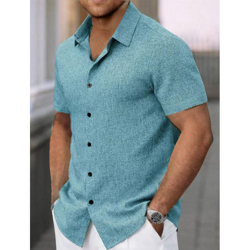 Chemise à manches courtes pour hommes en tissu texturé Chic und Stil