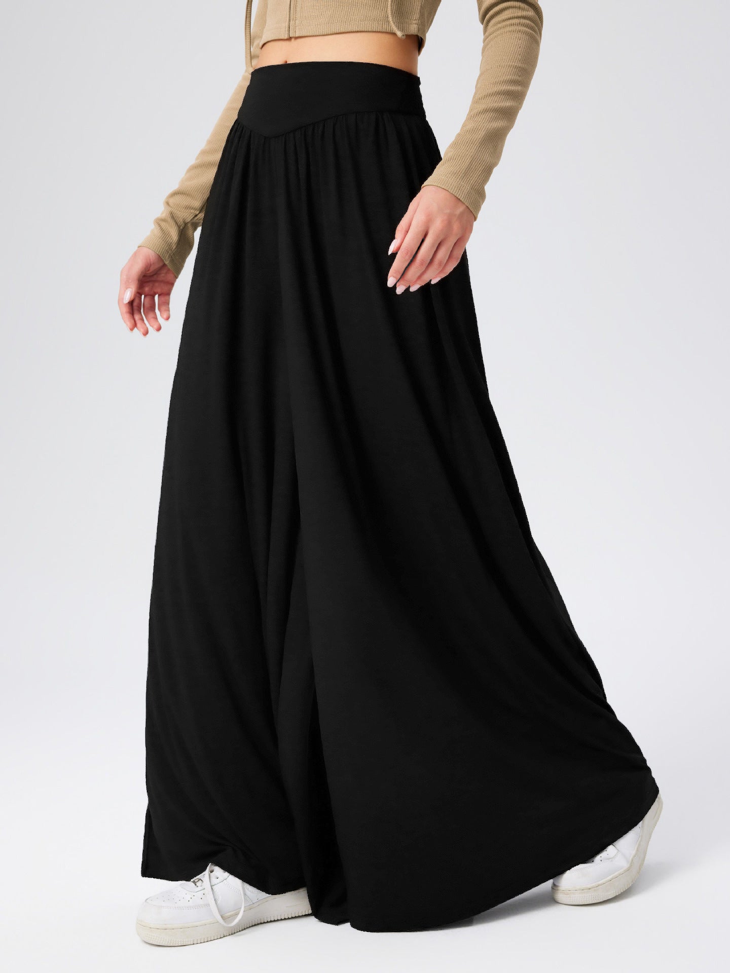 Jupe maxi aérienne pour femmes avec coupe ample et taille élastique Chic und Stil