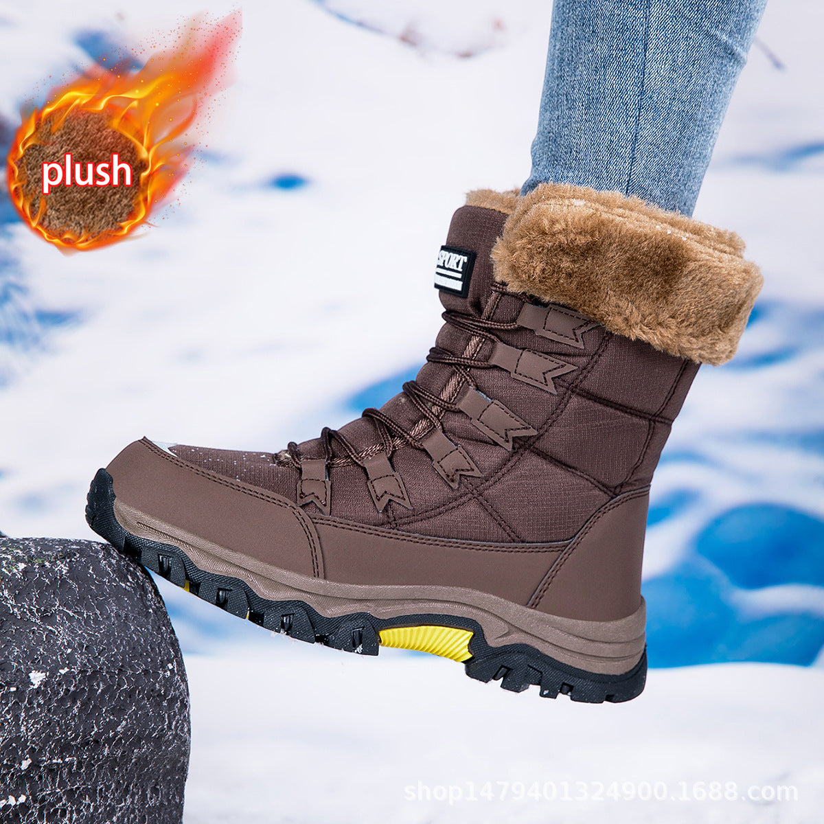 Bottes d'hiver chaudes pour femmes avec doublure confortable et semelle antidérapante Chic und Stil