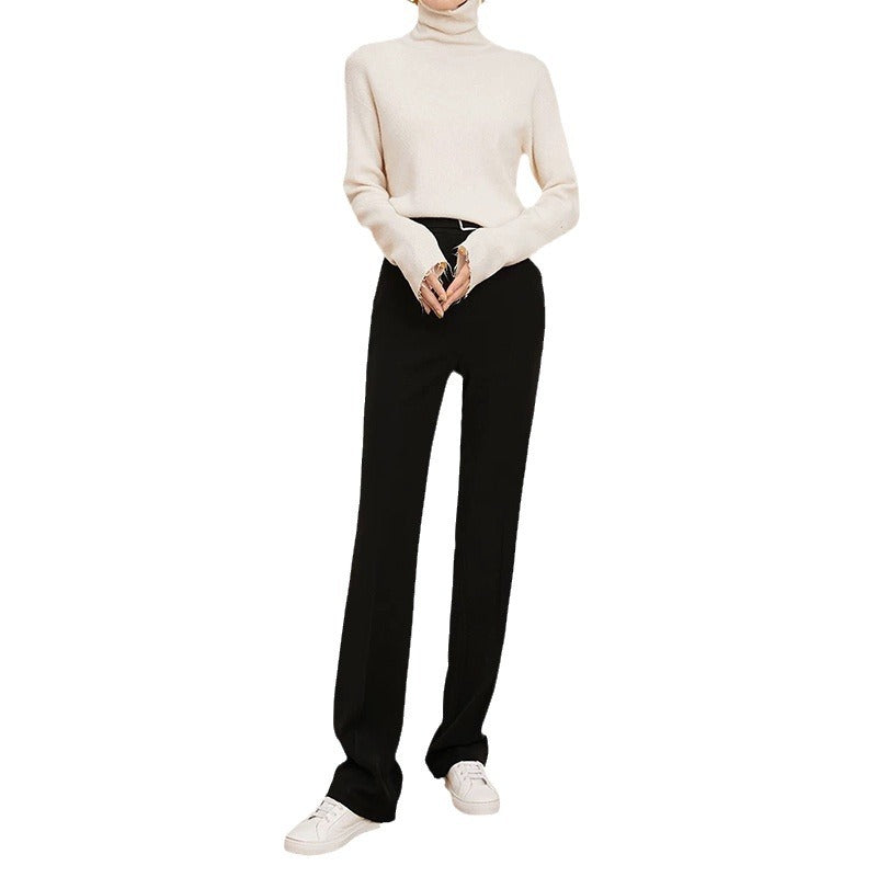 Veste surdimensionnée ajustée pour femmes et ensemble de pantalons à jambes droites Chic und Stil