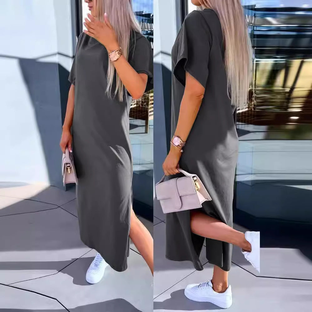 Robe T-shirt midi oversize femme Chic und Stil