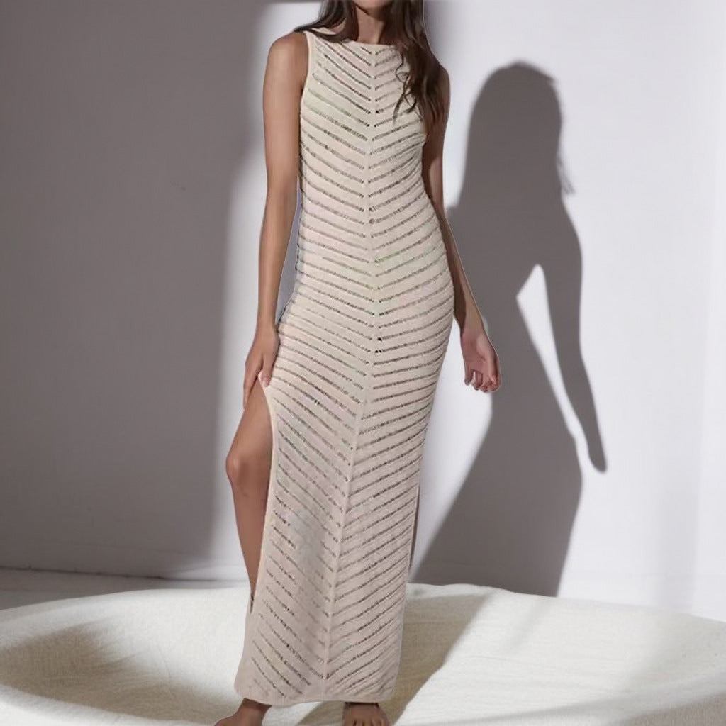 Robe maxi pour femmes avec une coupe élégante et des volants raffinés Chic und Stil