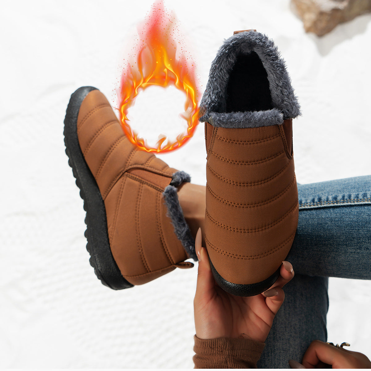 Bottes d'hiver confortables pour femmes avec doublure douillette et semelle antidérapante Chic und Stil