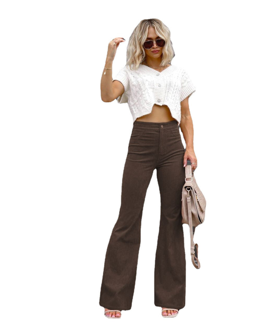Women's Fashion High-Waisted Flared Jeans Chic and Style
