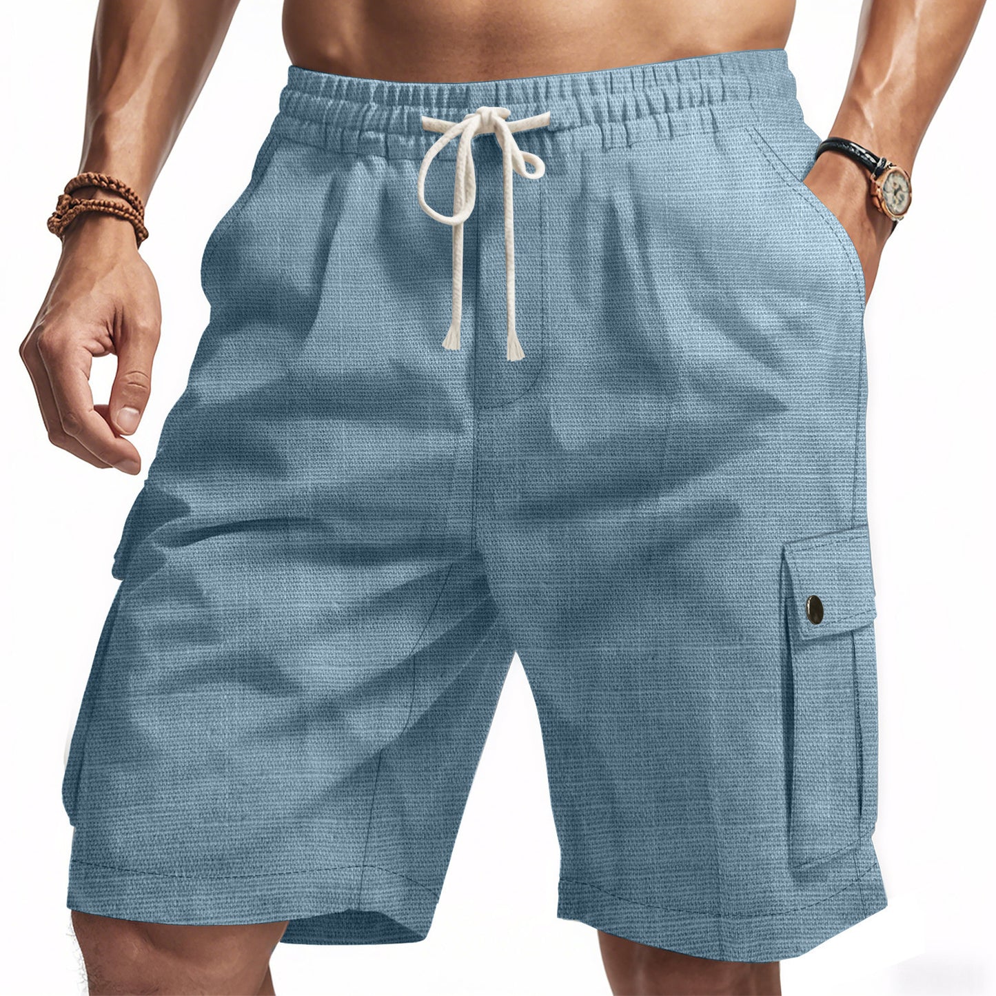 Shorts cargo décontractés pour hommes avec poches latérales respirantes Chic und Stil