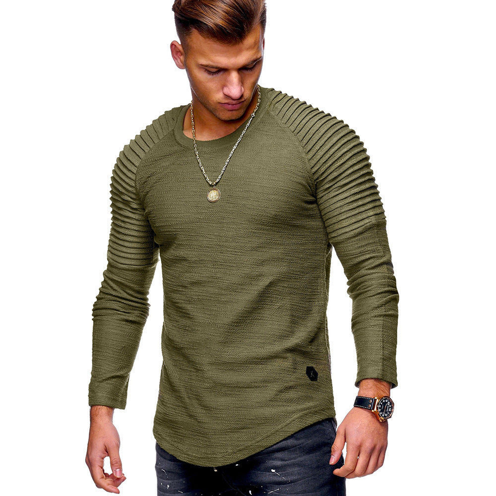 Pull élégant pour hommes à manches longues avec design texturé et coupe slim Chic und Stil