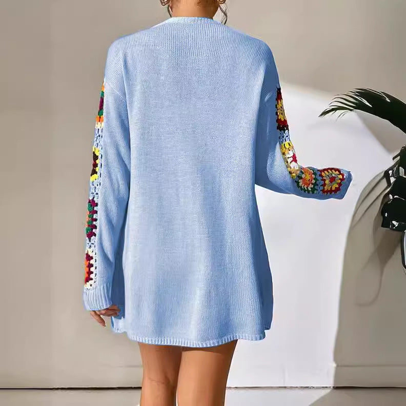 Cardigan en tricot pour femmes avec des motifs de crochet uniques Chic und Stil