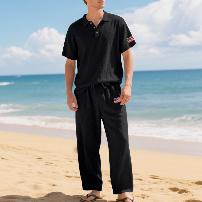Ensemble décontracté pour hommes avec une robe de soin de haute qualité et une taille élastique Chic und Stil
