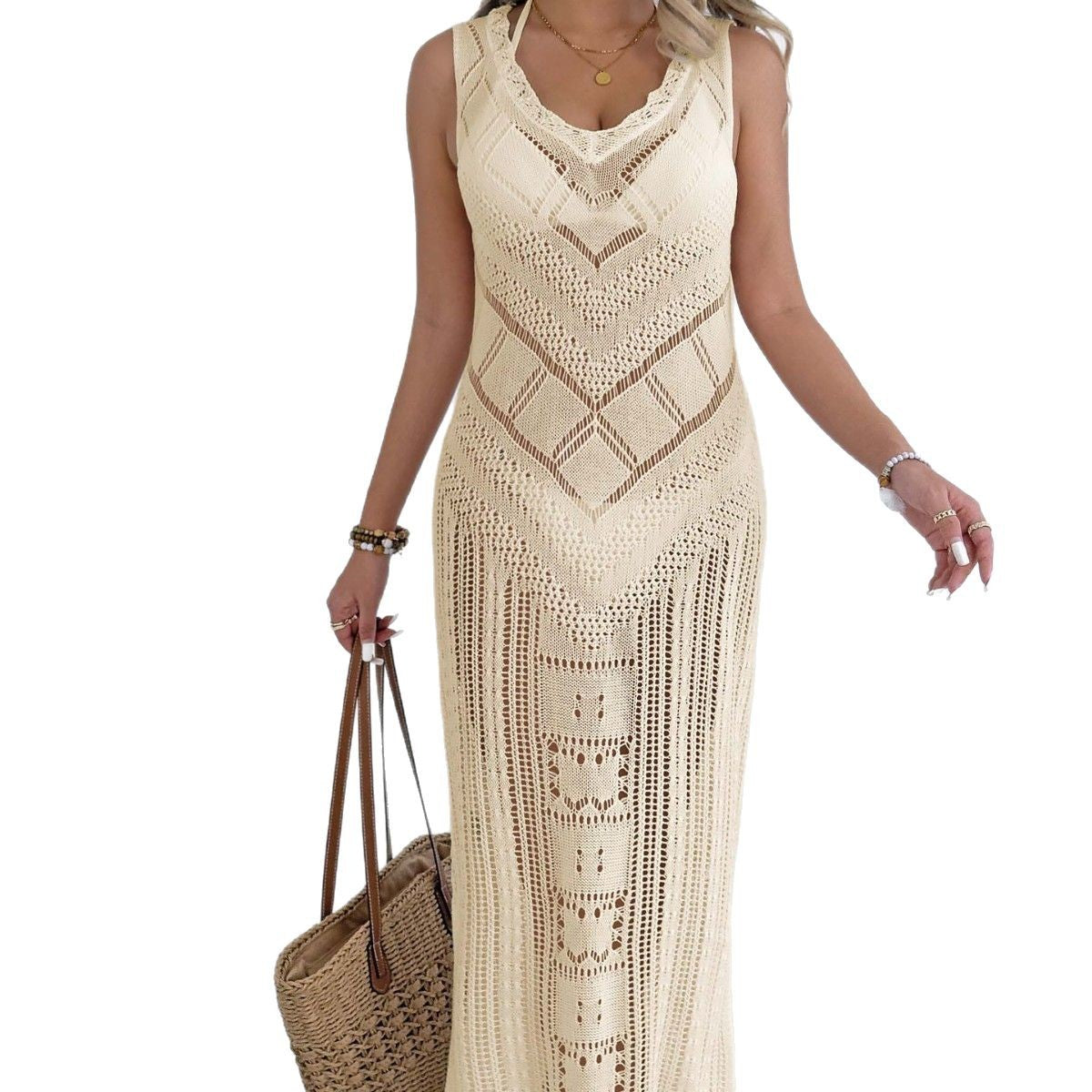 Robe maxi en crochet pour dames Chic und Stil