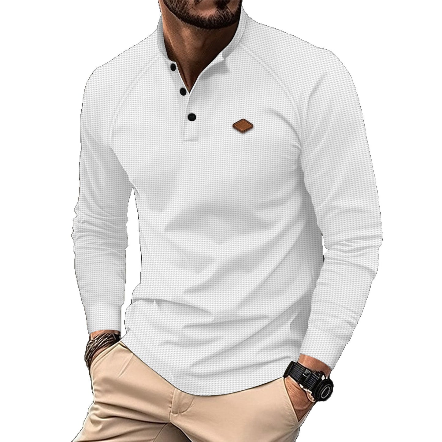 Chemise à manches longues pour hommes avec un design tendance et des détails pratiques Chic und Stil