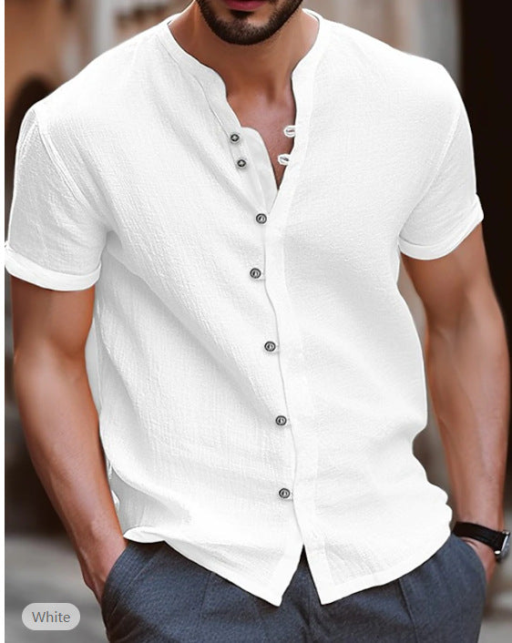 Chemise moderne pour hommes en tissu texturé avec des boutons modernes Chic und Stil