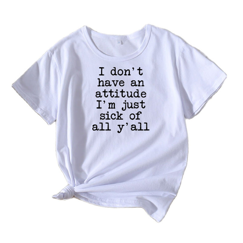 T-shirt attitude statement détendu pour femmes Chic und Stil