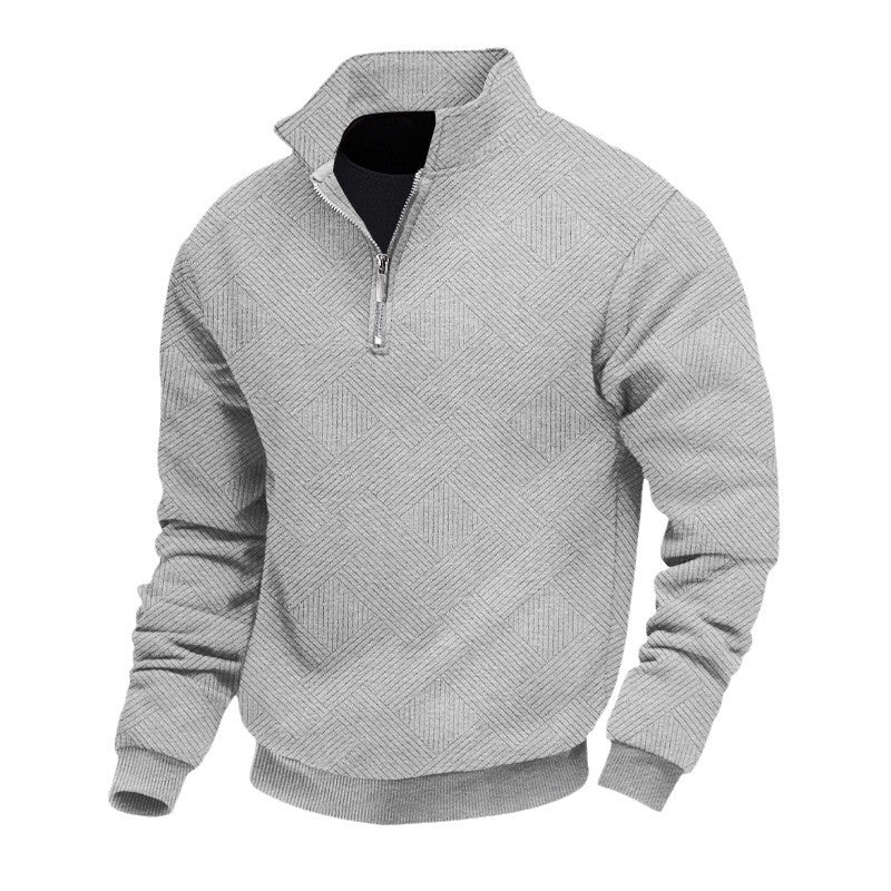Pull sportif pour homme avec col montant et fermeture éclair Chic und Stil