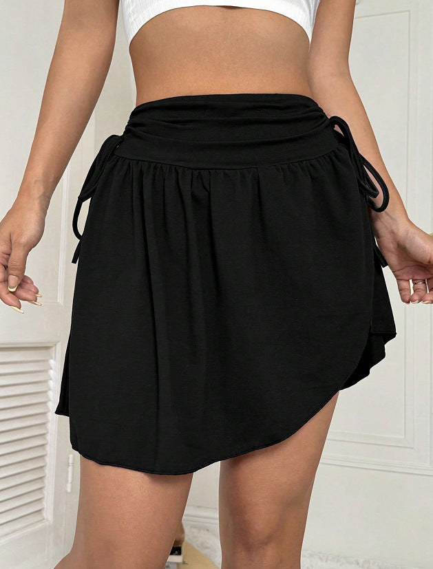 Jupe portefeuille pour femmes avec des détails de nouage élégants Chic und Stil