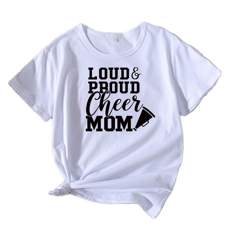 T-shirt graphique Mama Cheerleading Femme Chic und Stil