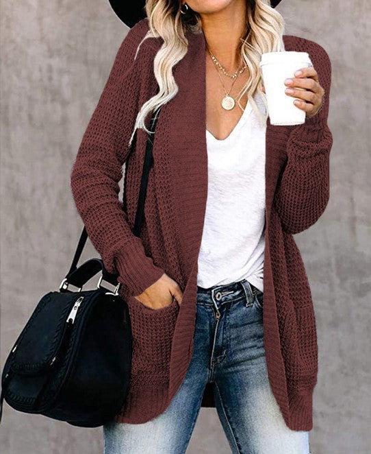 Cardigan en tricot pour femmes avec poches pratiques et structure aérienne Chic und Stil