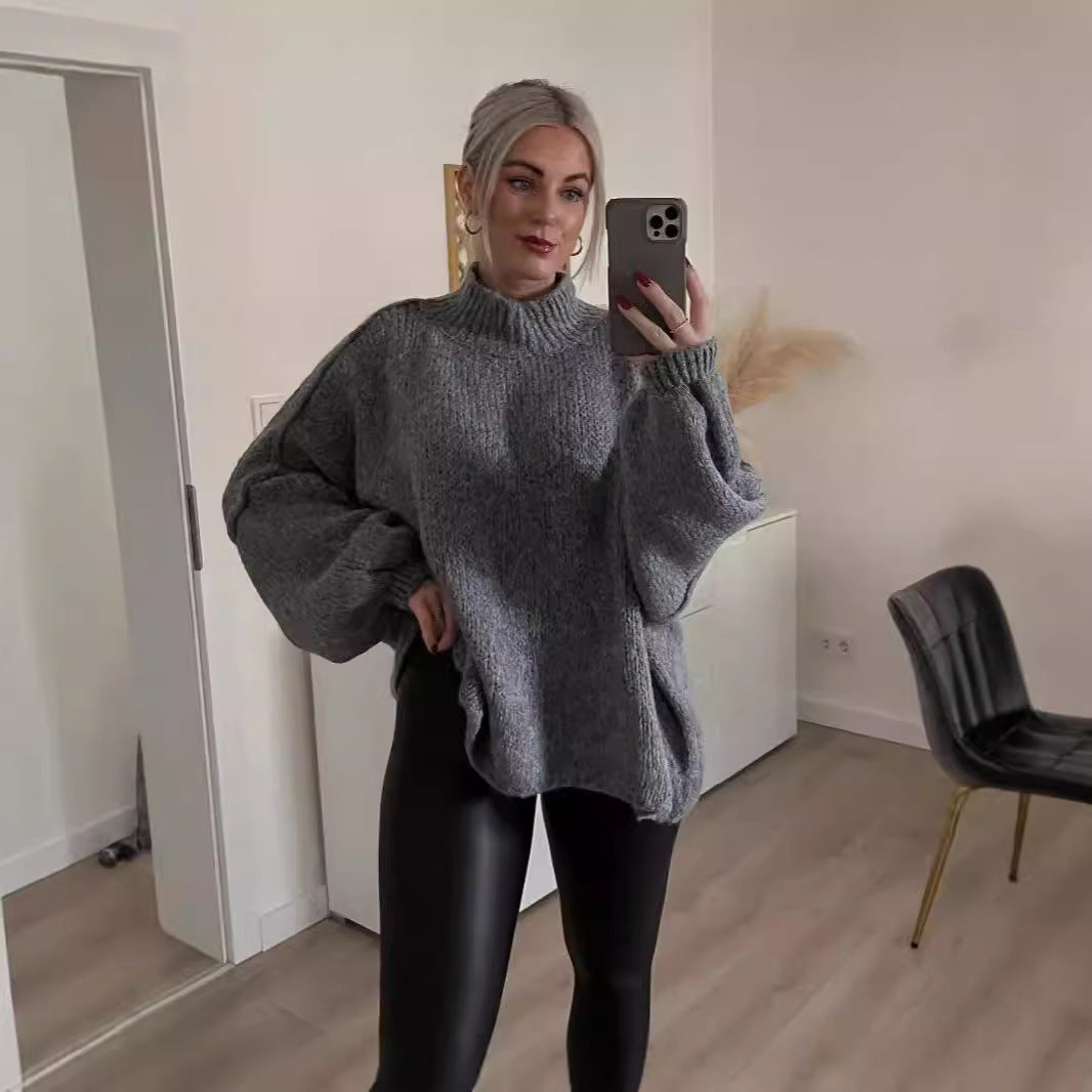 Femme pull oversize douillet avec des manches larges et tricot texturé Chic und Stil