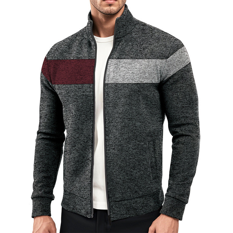 Veste zippée sportive pour hommes avec design structurel Chic und Stil