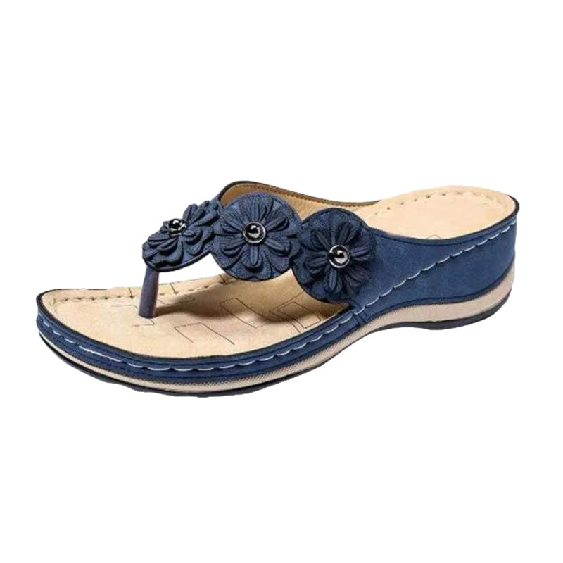 Sandales de bien-être pour femmes à motifs avec décor floral Chic und Stil