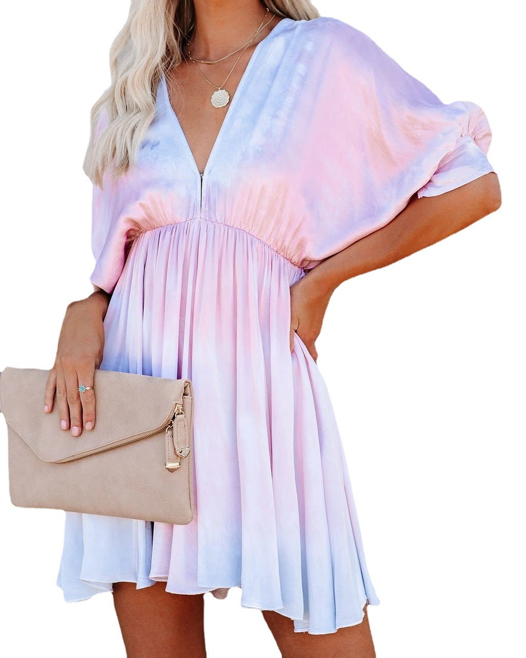 Robe mini batik fluide pour femmes Chic und Stil