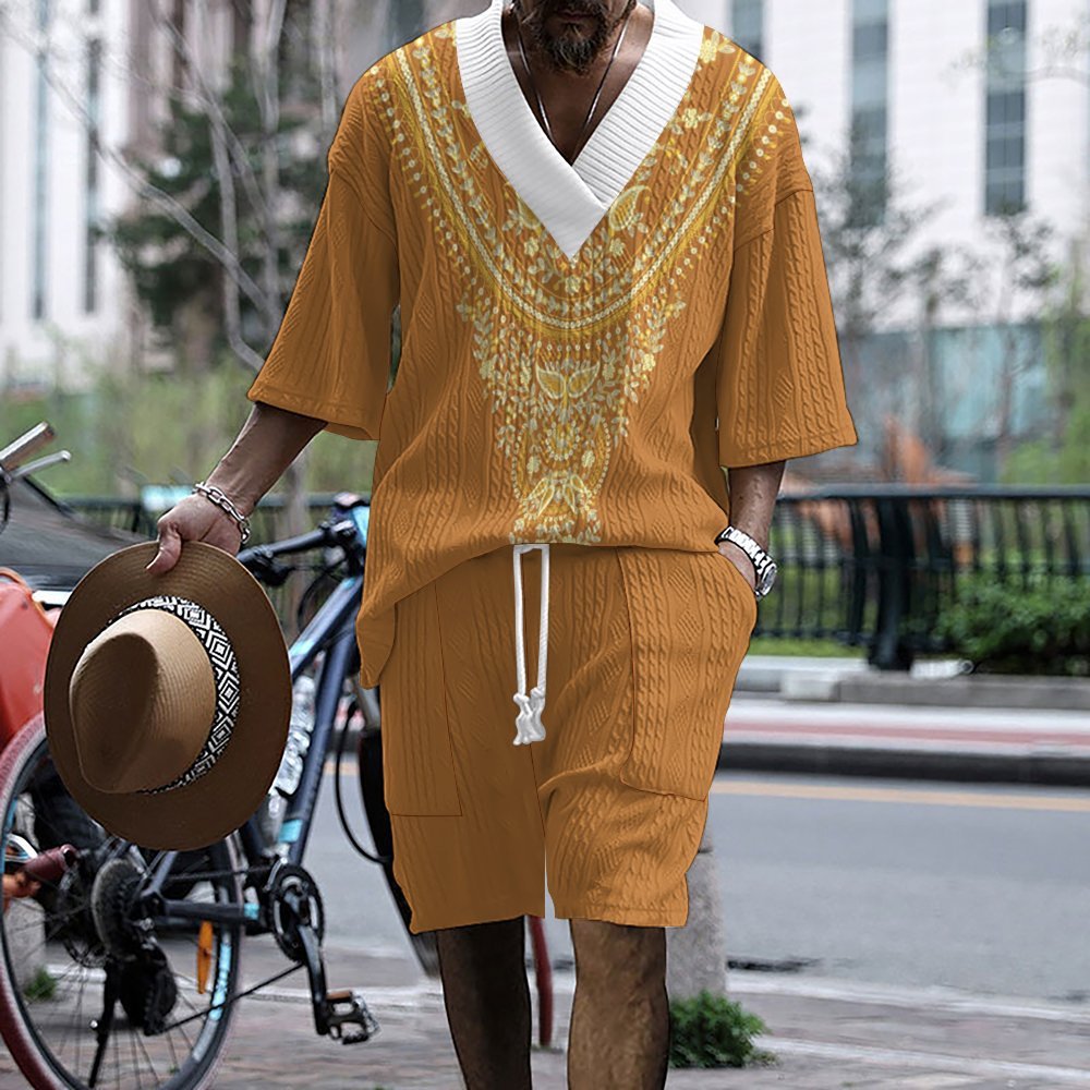 T-shirt décontracté à manches courtes pour hommes et shorts au design urbain Chic und Stil