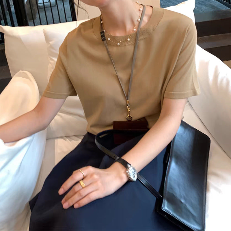 T-shirt décontracté à manches courtes pour femmes Chic und Stil