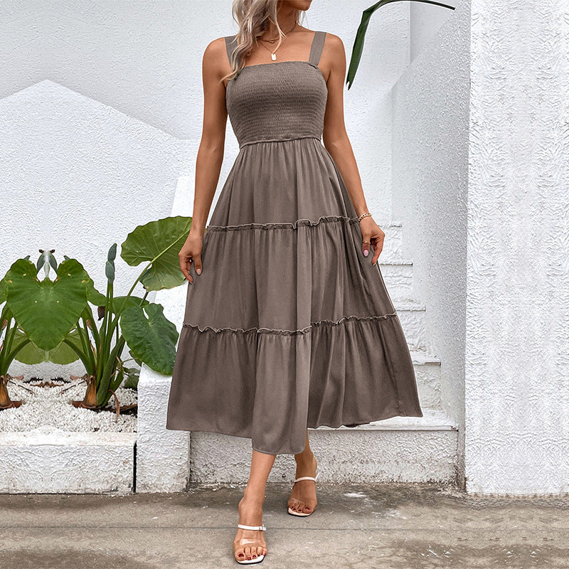 Robe à paliers pour femmes avec haut froncé Chic und Stil