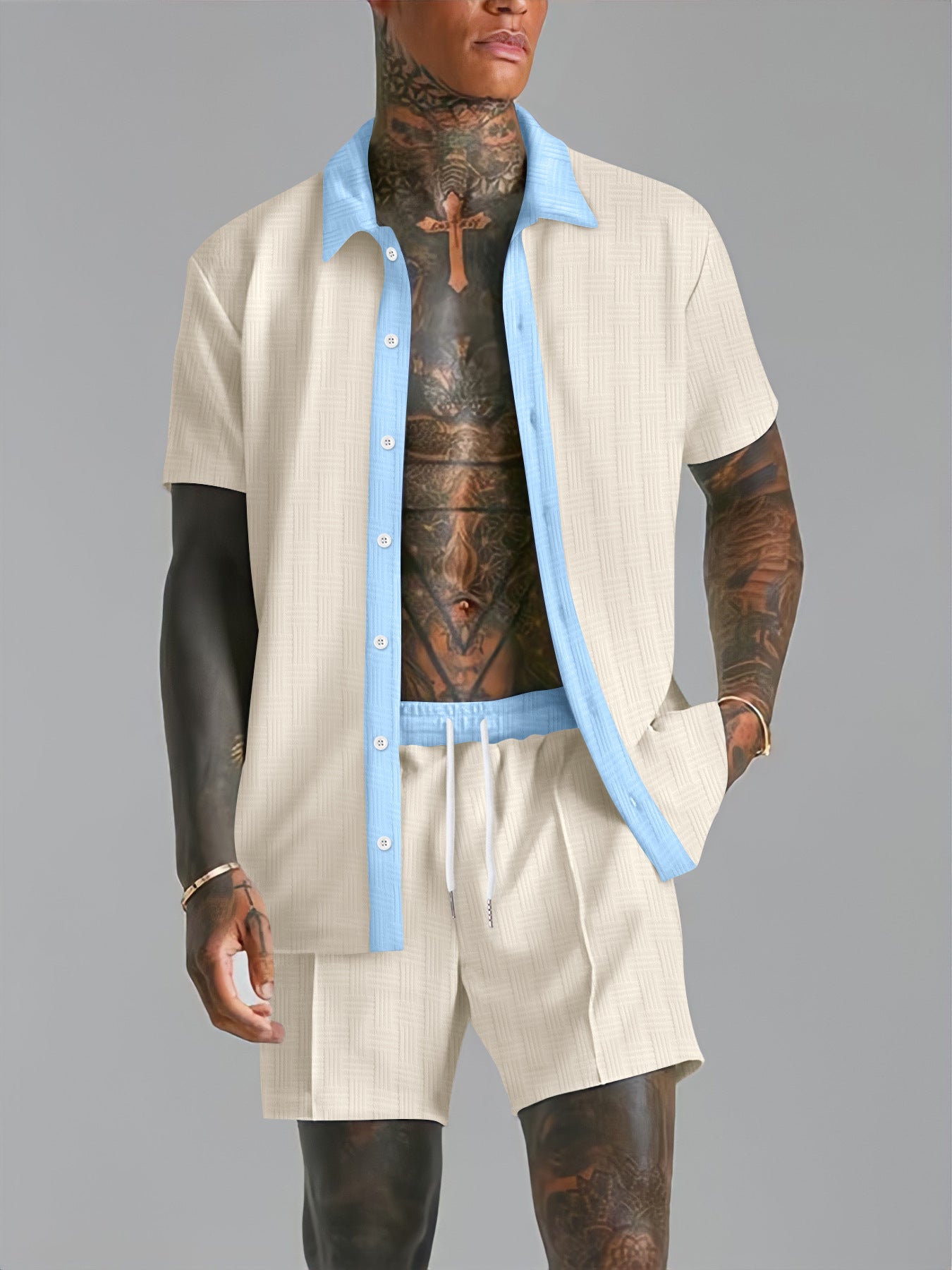 Hommes Loisirs Vacances Ensemble Chic und Stil