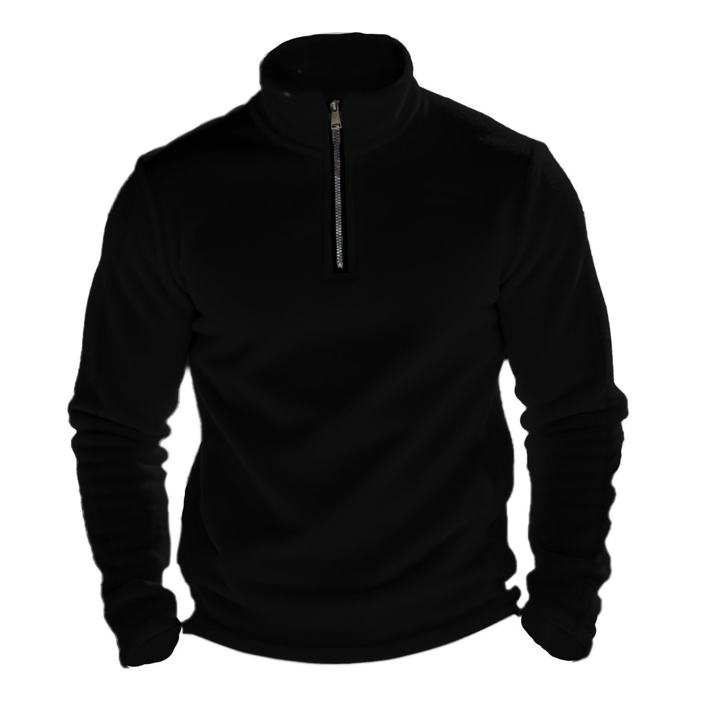 Pull en polaire pour hommes avec col montant et fermeture éclair Chic und Stil