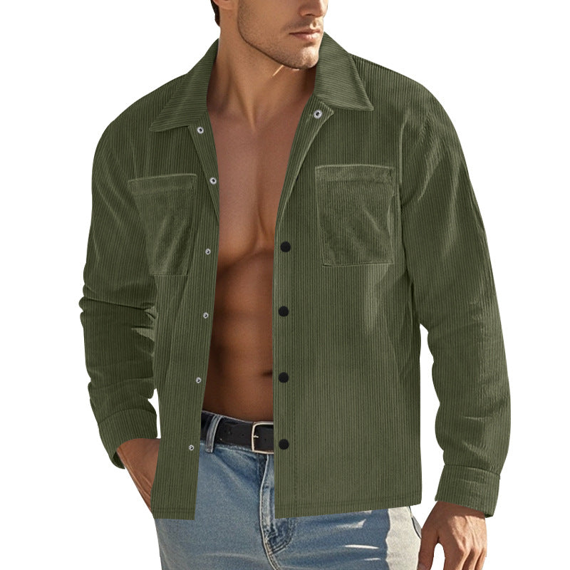 Veste en corduroy pour hommes avec poches poitrine pratiques et design structuré Chic und Stil