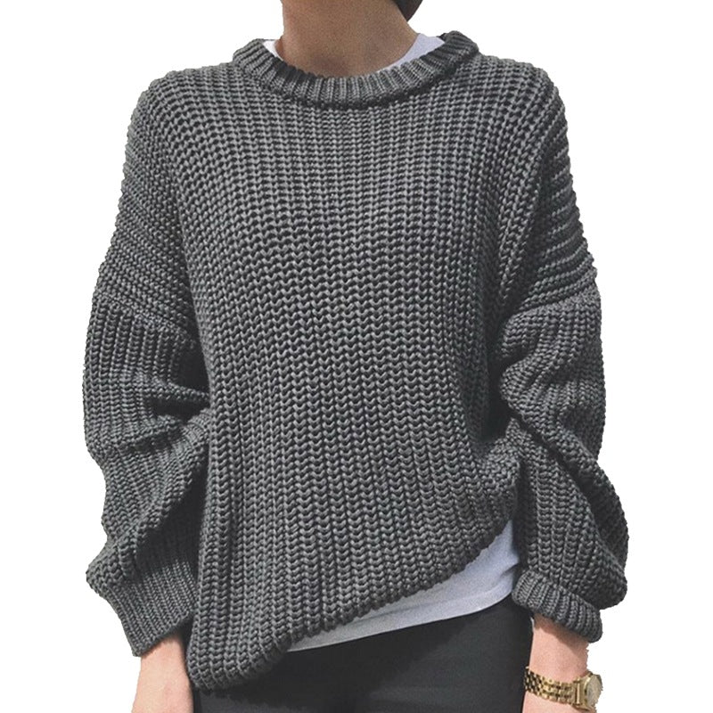 Pull en gros tricot pour femmes avec coupe décontractée et manches volumineuses Chic und Stil