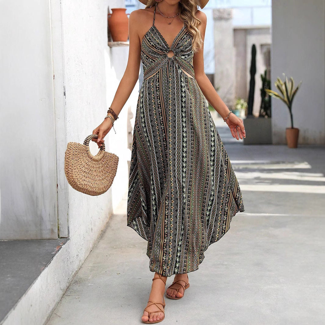 Robe maxi boho femme avec taille empire Chic und Stil