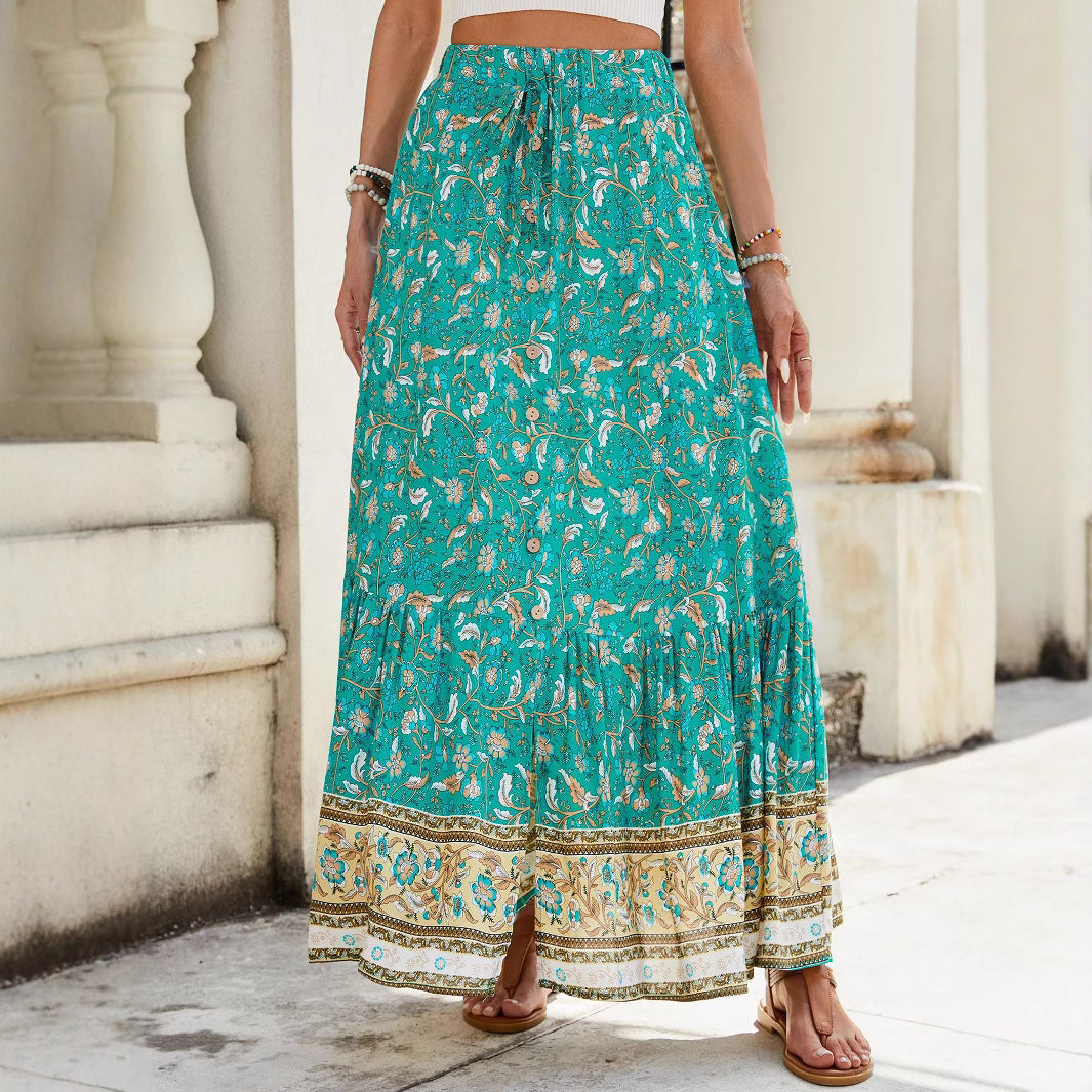 Jupe maxi bohémienne à imprimé floral Chic und Stil