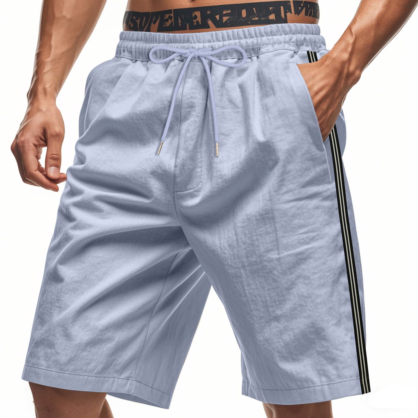 Shorts bermuda sportives pour hommes avec taille élastique et poches latérales Chic und Stil