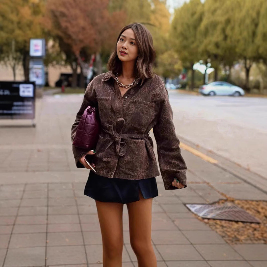 Women’s fashion utility jacket with belt Chic and Style