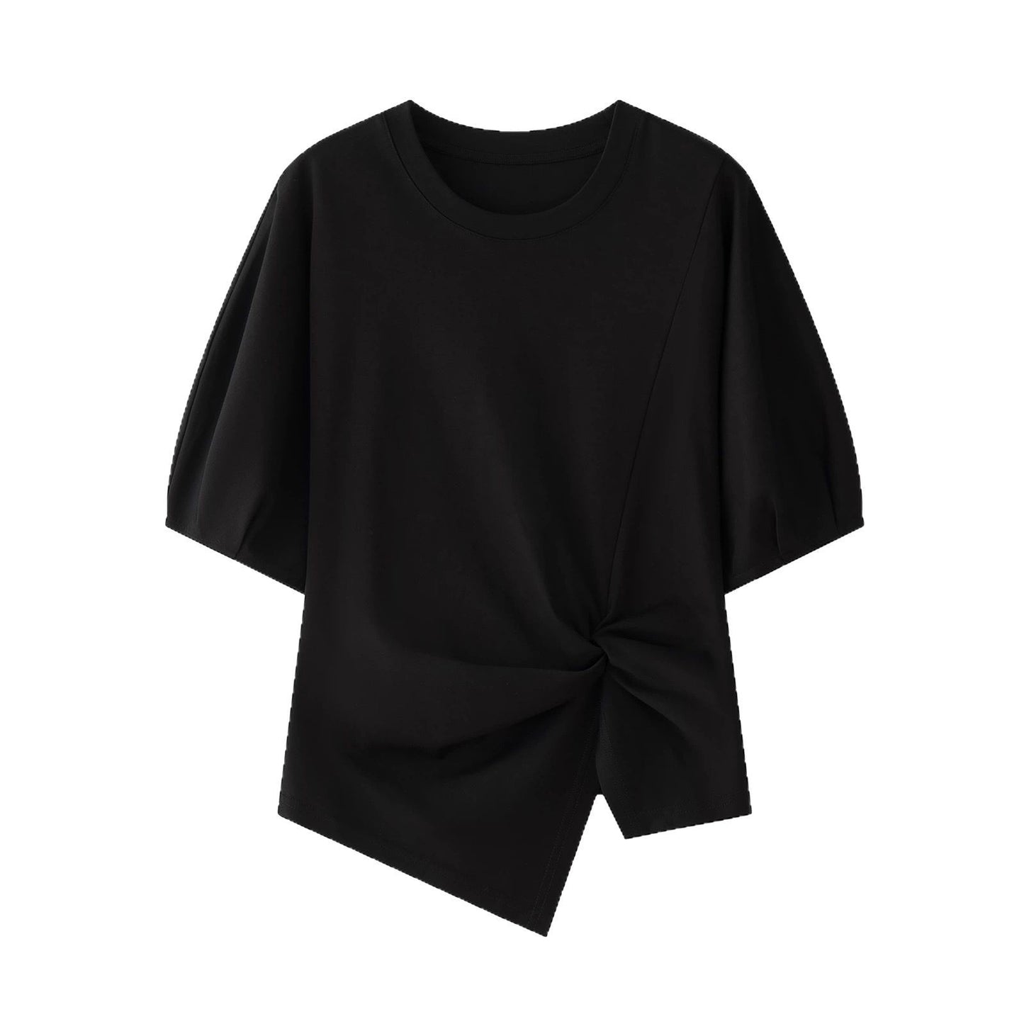 T-shirt stylé à nœud avant pour femmes Chic und Stil