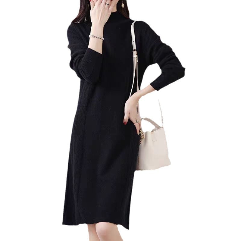 Robe tricotée élégante pour femmes avec de fins motifs en torsades Chic und Stil