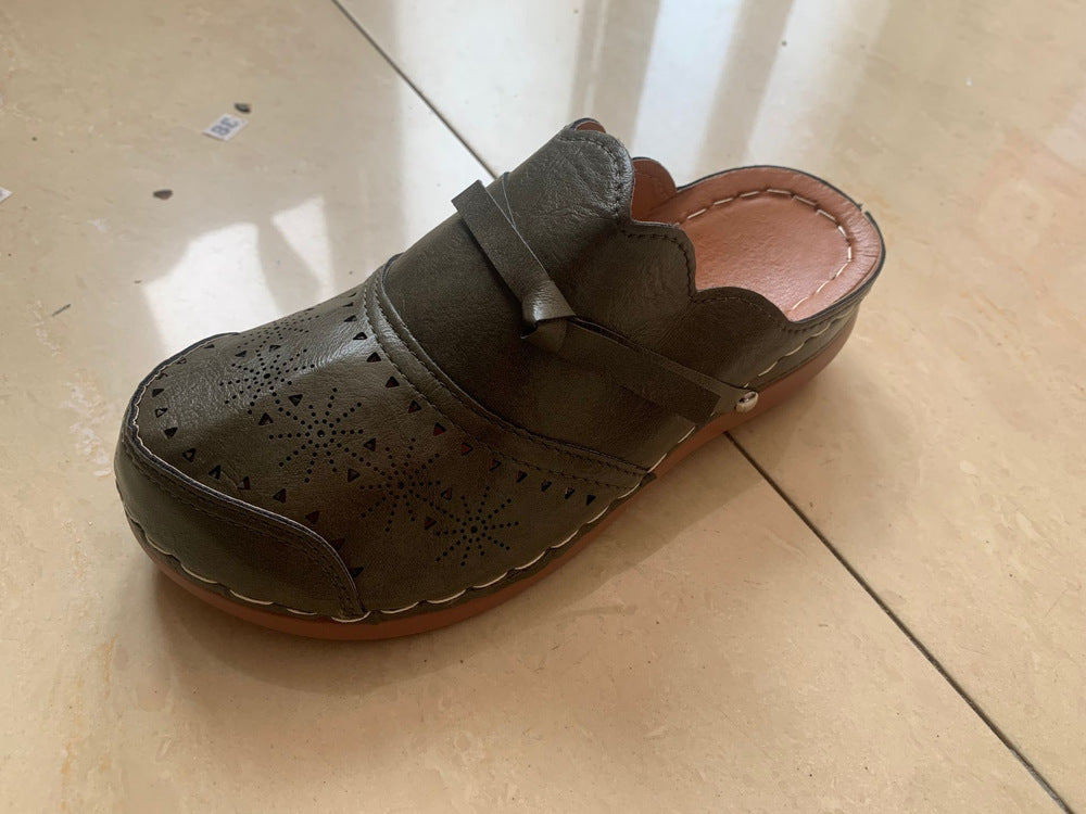 Dames Clogs Décoratifs Décolleté Chic und Stil