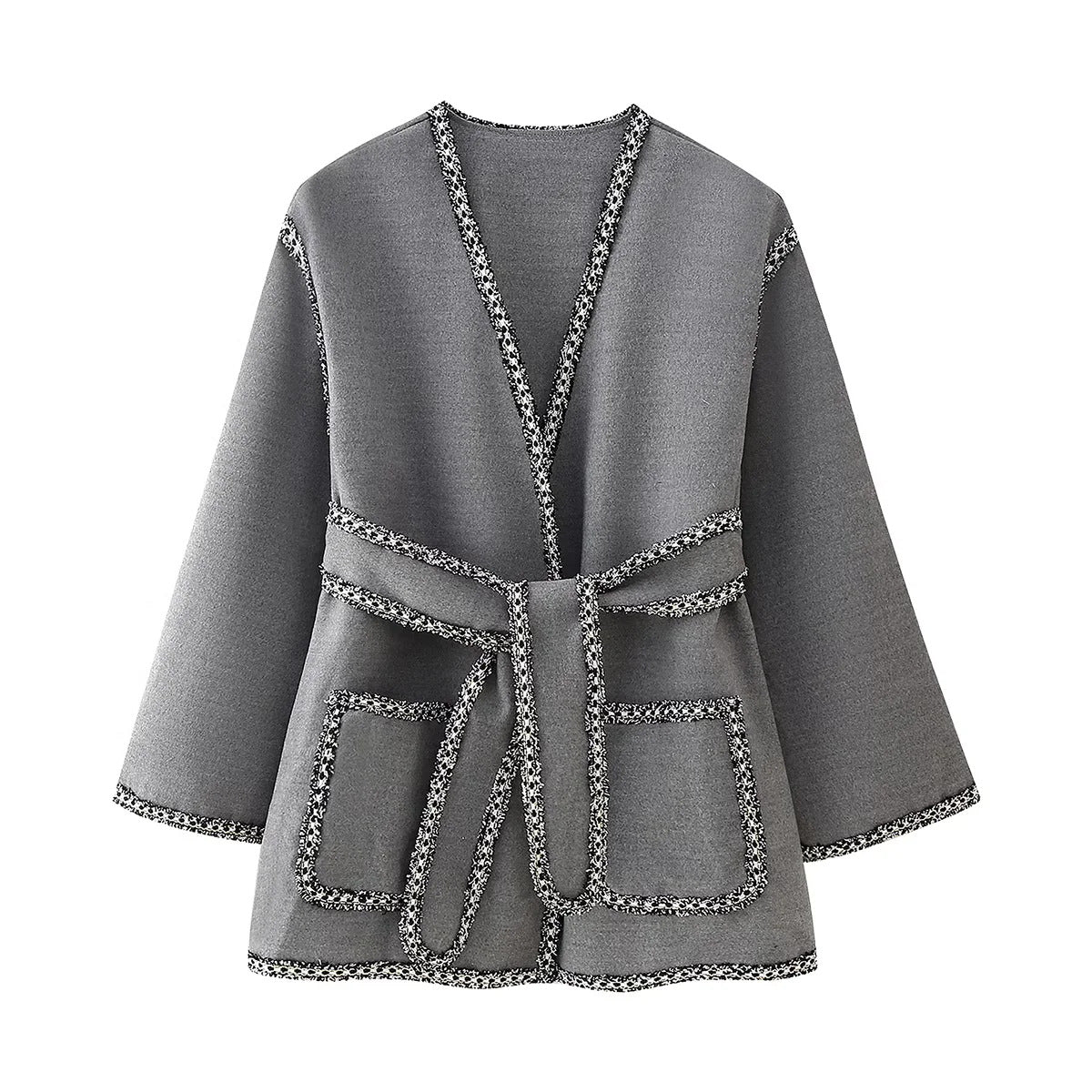 Cardigan décontracté pour femmes avec poches pratiques et lacets élégants Chic und Stil