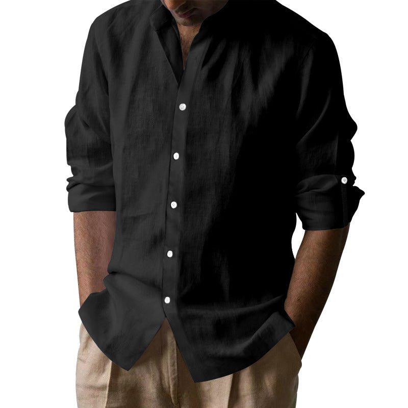 Chemise à manches longues décontractée pour hommes au style moderne avec design à boutons Chic und Stil