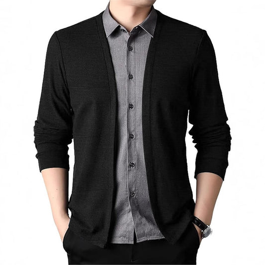 Cardigan pour hommes structuré avec bords ouverts Chic und Stil