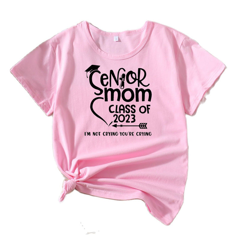 T-shirt graphique en coton pour femmes Chic und Stil