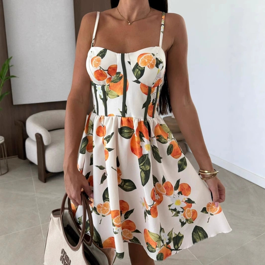 Robe Mini A-Ligne Imprimé Floral Chic und Stil
