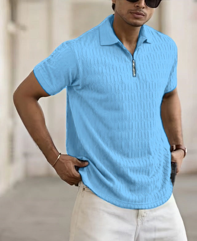 Hommes Polo en Structure Chic und Stil