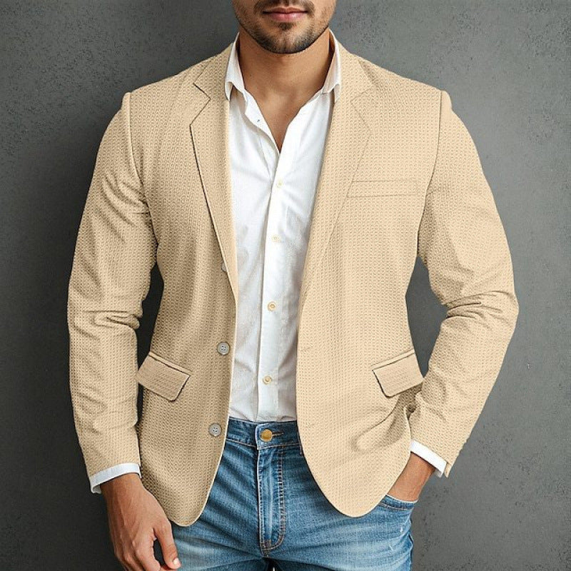 Blazer élégant pour hommes avec un design texturé et des poches pratiques Chic und Stil