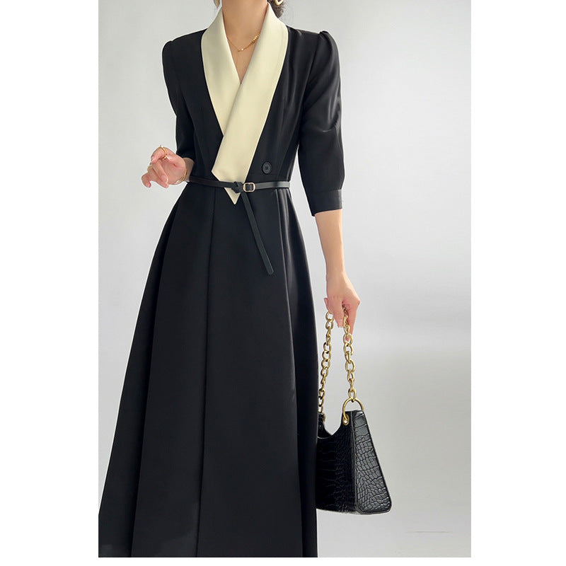 Robe enveloppante élégante pour femmes à manches longues avec détail ceinturé Chic und Stil