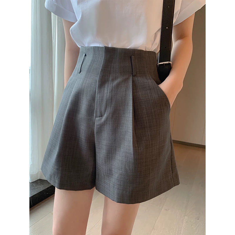 Shorts plissés taille haute pour femmes Chic und Stil